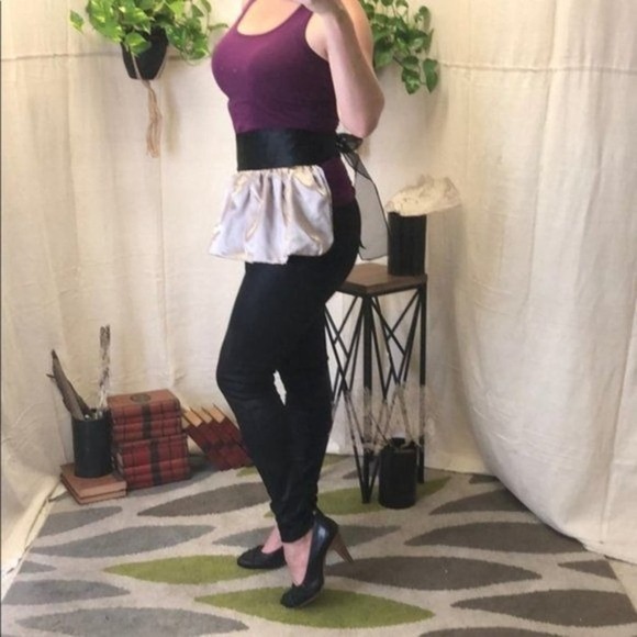 Satin Hostess Cocktail Apron - Picture 3 of 8